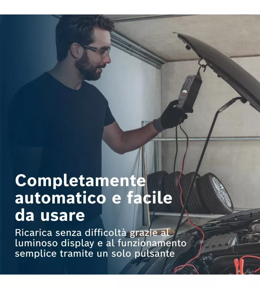 Caricabatteria per auto bosch "c30" 6-12 v, 3,8a