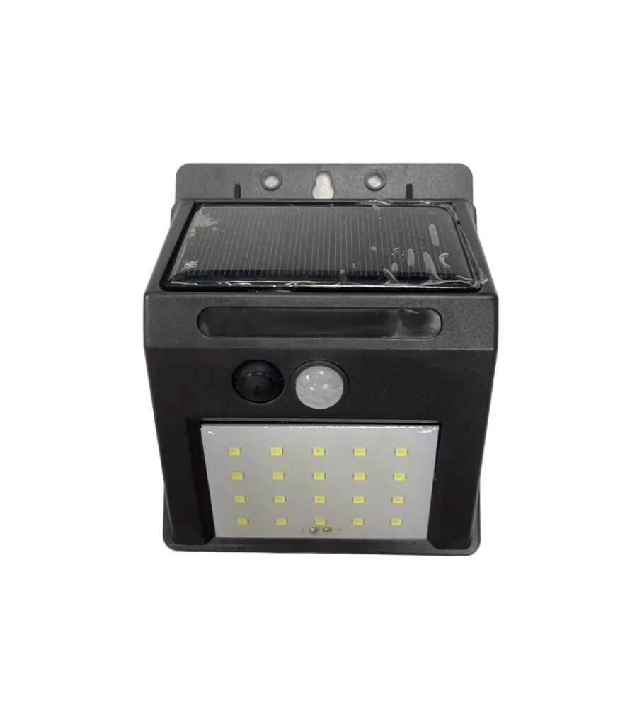 Faretto led solare da esterno eurogarden con sensore di movimento 9,6x4,8x12,4 cm