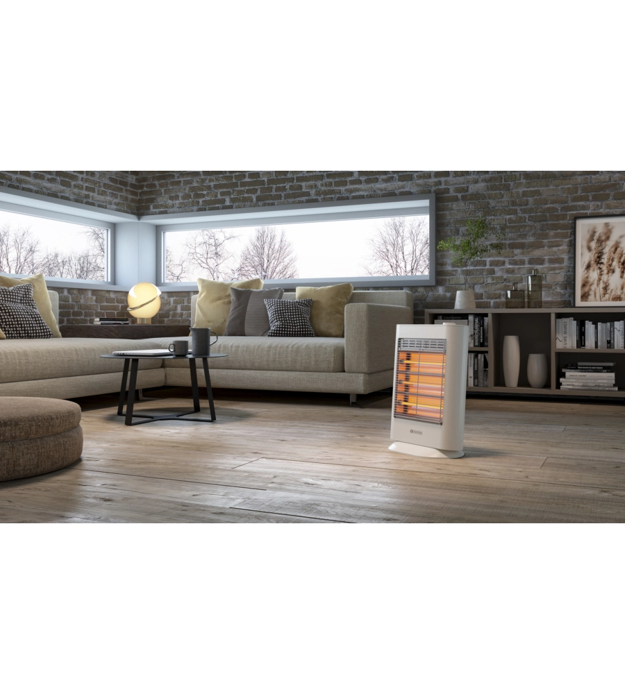 Stufa a infrarossi olimpia splendid "quarzia humi" con tanica da 450 ml, 1,2 kw