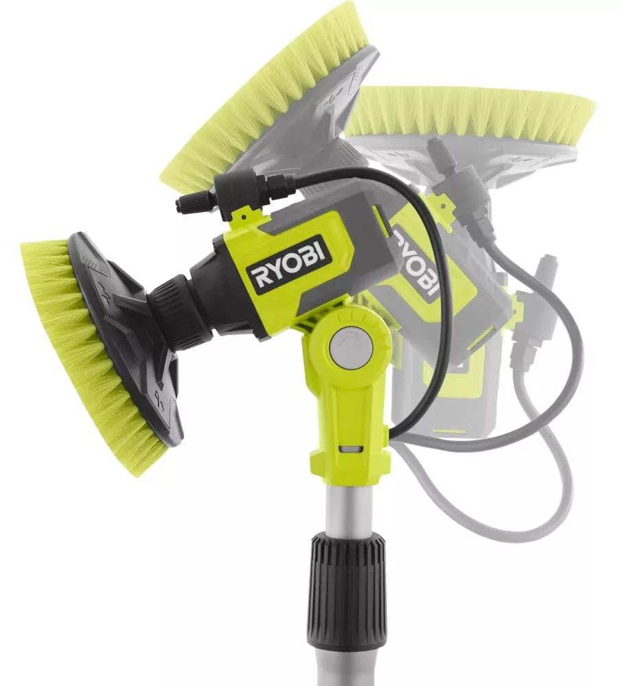 Spazzola telescopica con risciaquo - rwts18-0 - ryobi - solo corpo macchina