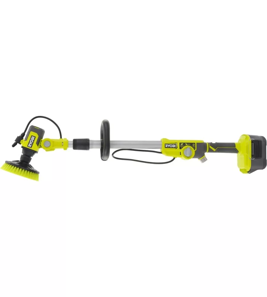 Spazzola telescopica con risciaquo - rwts18-0 - ryobi - solo corpo macchina
