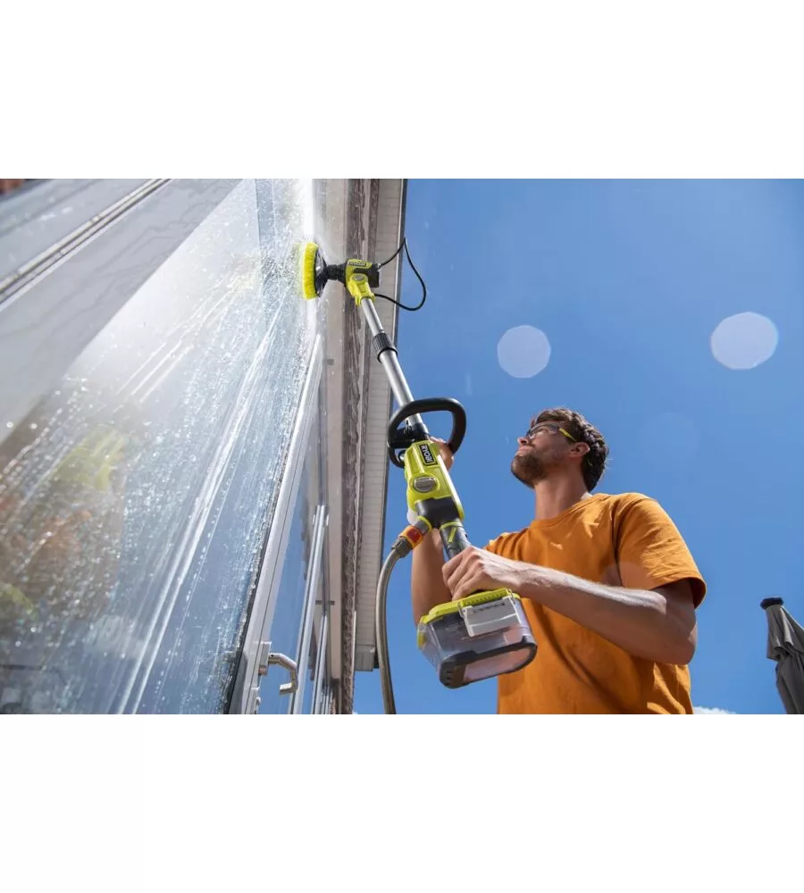 Spazzola telescopica con risciaquo - rwts18-0 - ryobi - solo corpo macchina