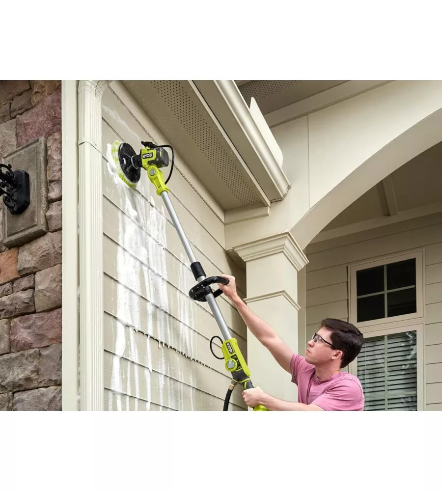Spazzola telescopica con risciaquo - rwts18-0 - ryobi - solo corpo macchina