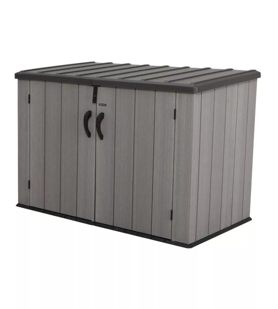 Box da giardino lifetime in resina grigio 180x97x122 cm