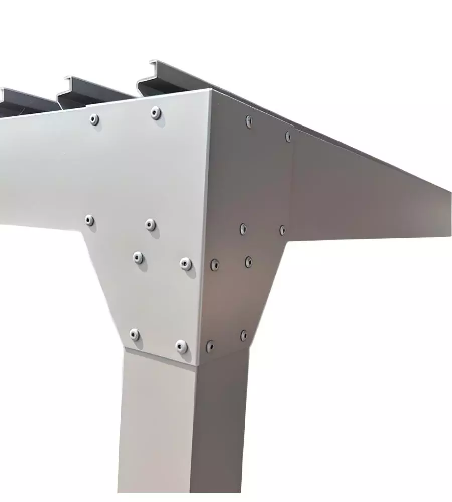 Pergola bioclimatica da esterno eurogarden "era" in alluminio e acciaio antracite 3x3 m