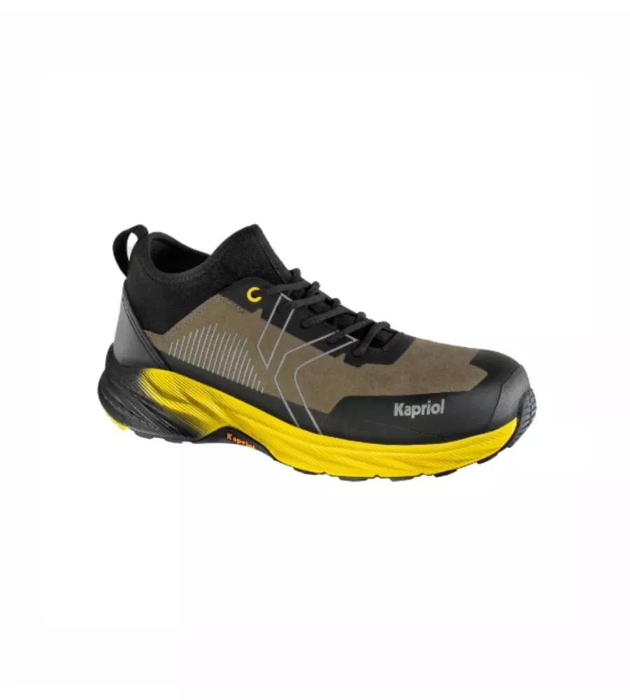 Scarpa antinfortunistica con alzata a calza kapriol "dune micro sock" giallo tg 43