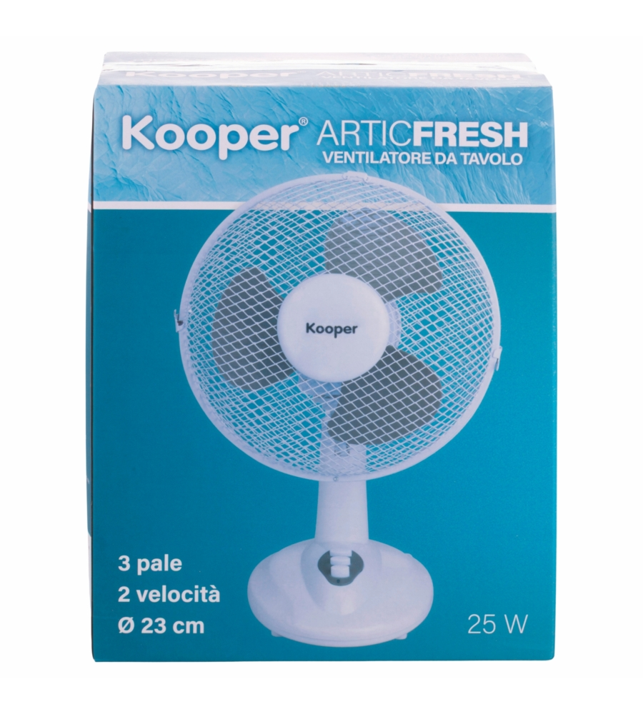Ventilatore da tavolo kooper "articfresh" bianco 25w