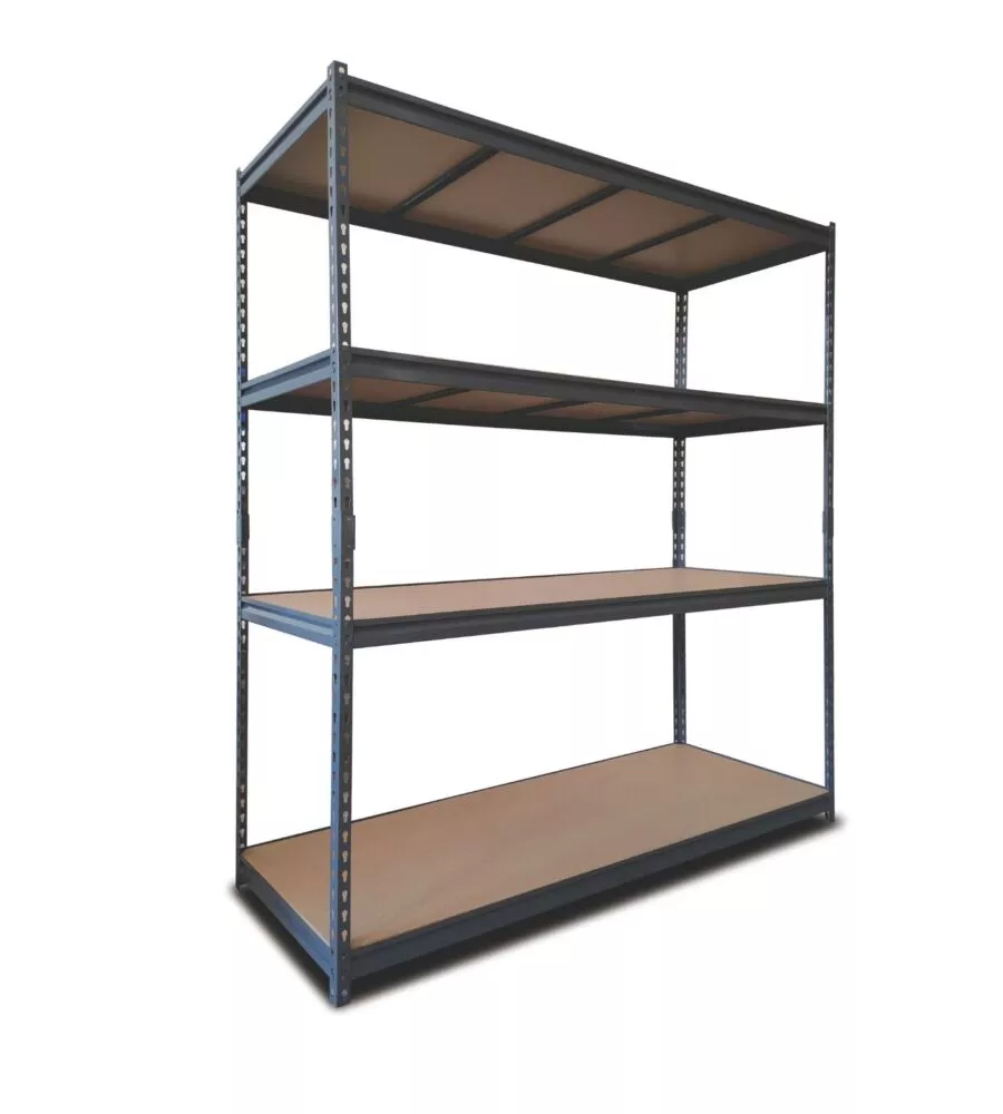 Scaffale metallico 4 ripiani 180x60x180 cm