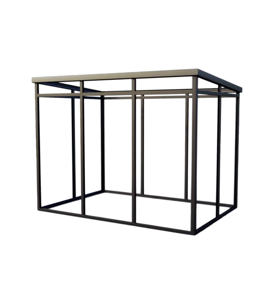 Casetta da giardino prefabbricata in pvc e alluminio artplast "modulare" nero e grigio 2x2 mt