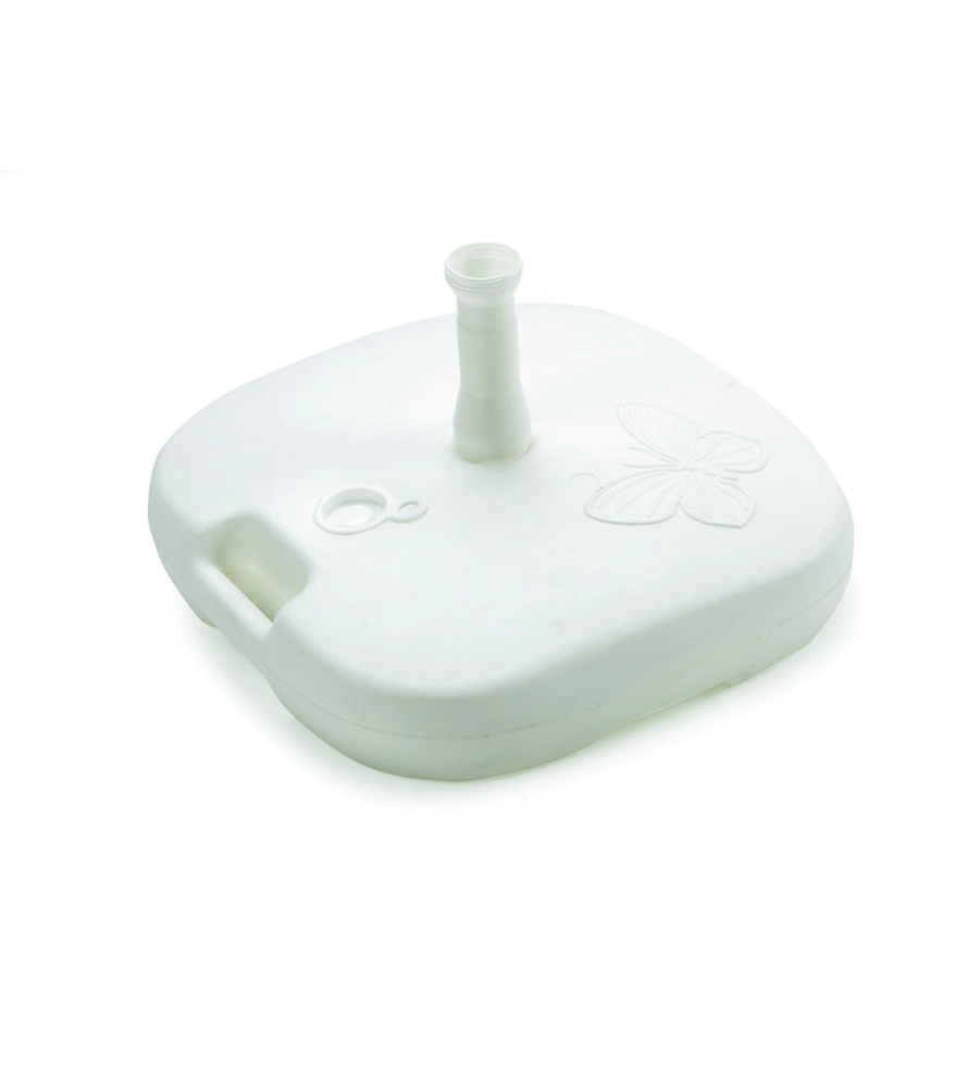 Base per ombrellone quadrata in polipropilene bianco 44x44x12