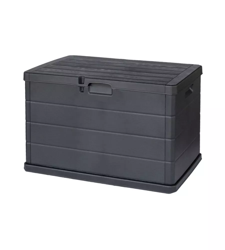 Baule da esterno multiuso "beta" in polipropilene antracite 78x55x52 cm