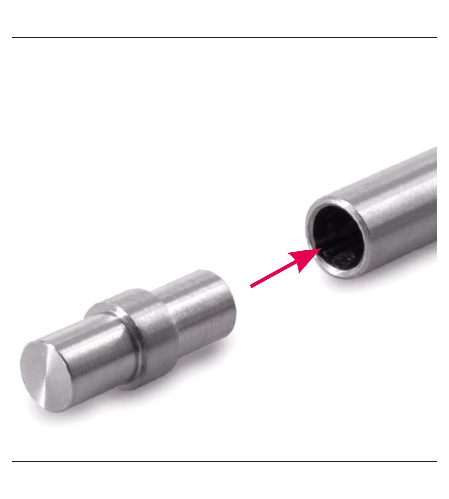 Kit 5 pezzi raccordo lineare per tondino in accaio inox satinato