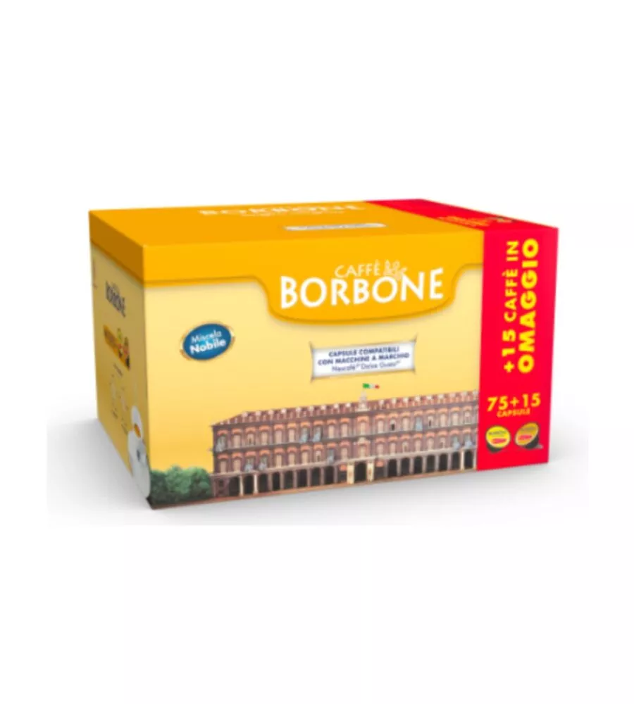 Capsule caffÈ borbone "miscela nobile" compatibili con nescafÈ dolce gusto, 90 pezzi
