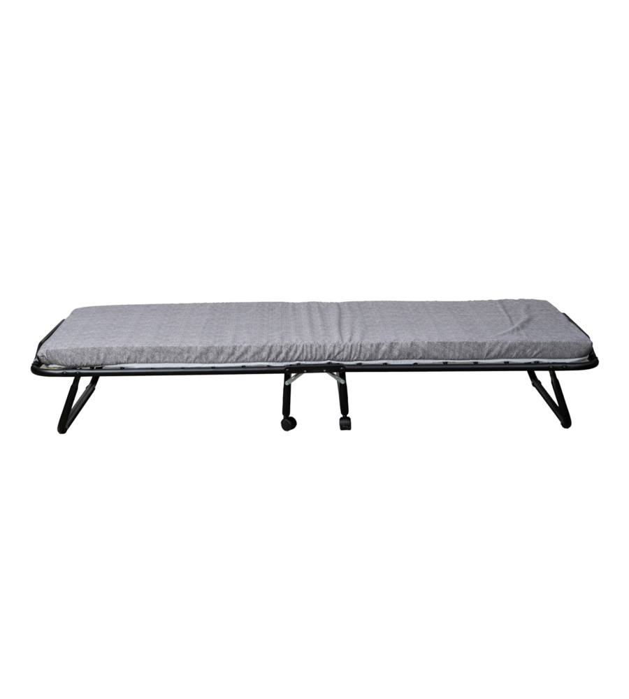 Brandina singola pieghevole somnus con rete a maglia e materasso 80x190 cm