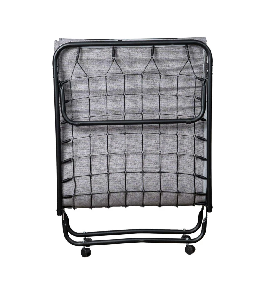 Brandina singola pieghevole somnus con rete a maglia e materasso 80x190 cm