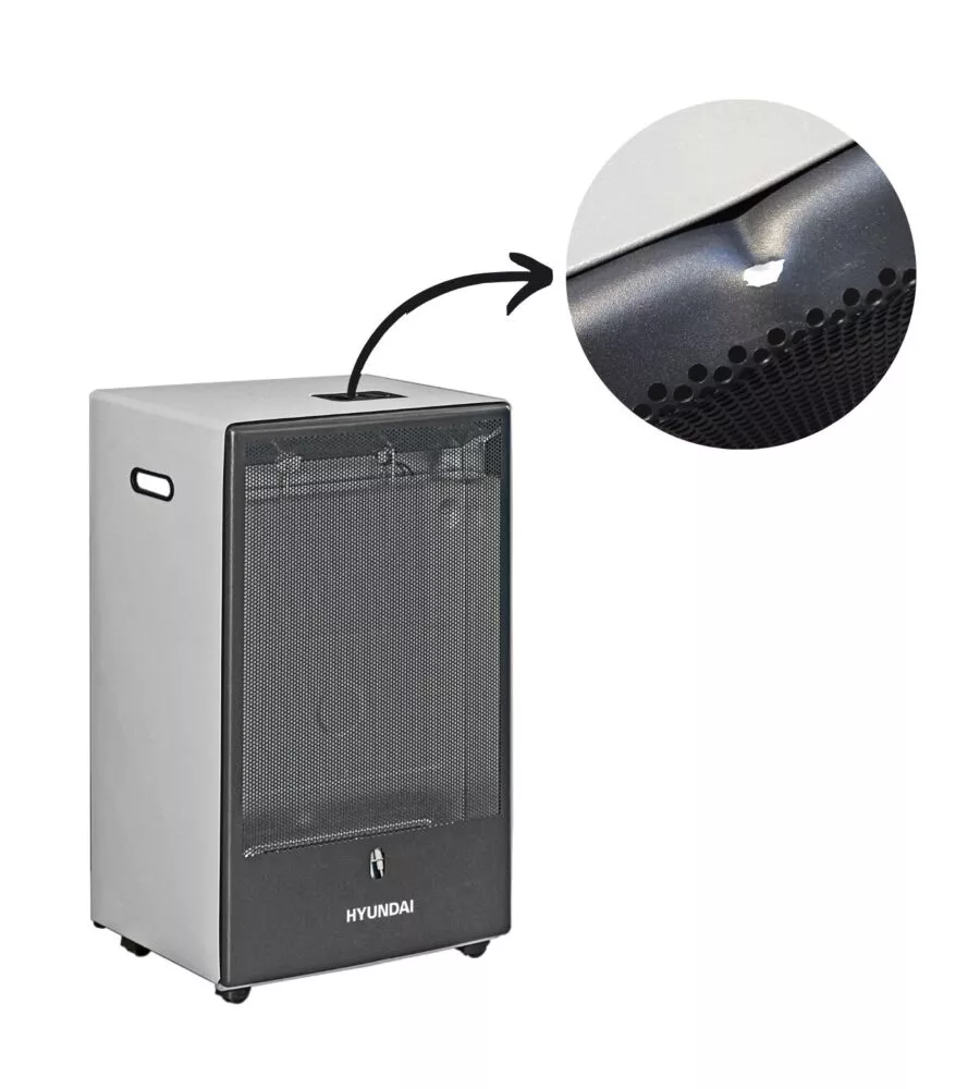 Outlet - difetti estetici - stufa a gas hyundai blu belle fiamma blu 4,2 kw