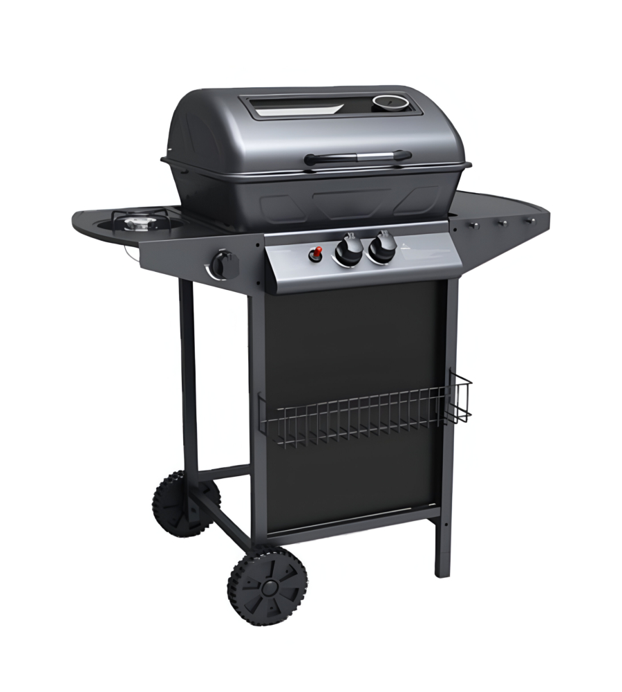 BARBECUE A GAS ARNOLD "NEVADA" CON FINESTRA IN VETRO 3 BRUCIATORI