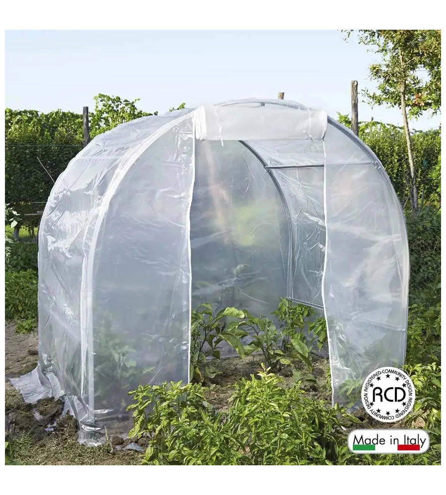 Telo di ricambio verdemax per serra spring mini in pe trasparente 200x150x175 cm
