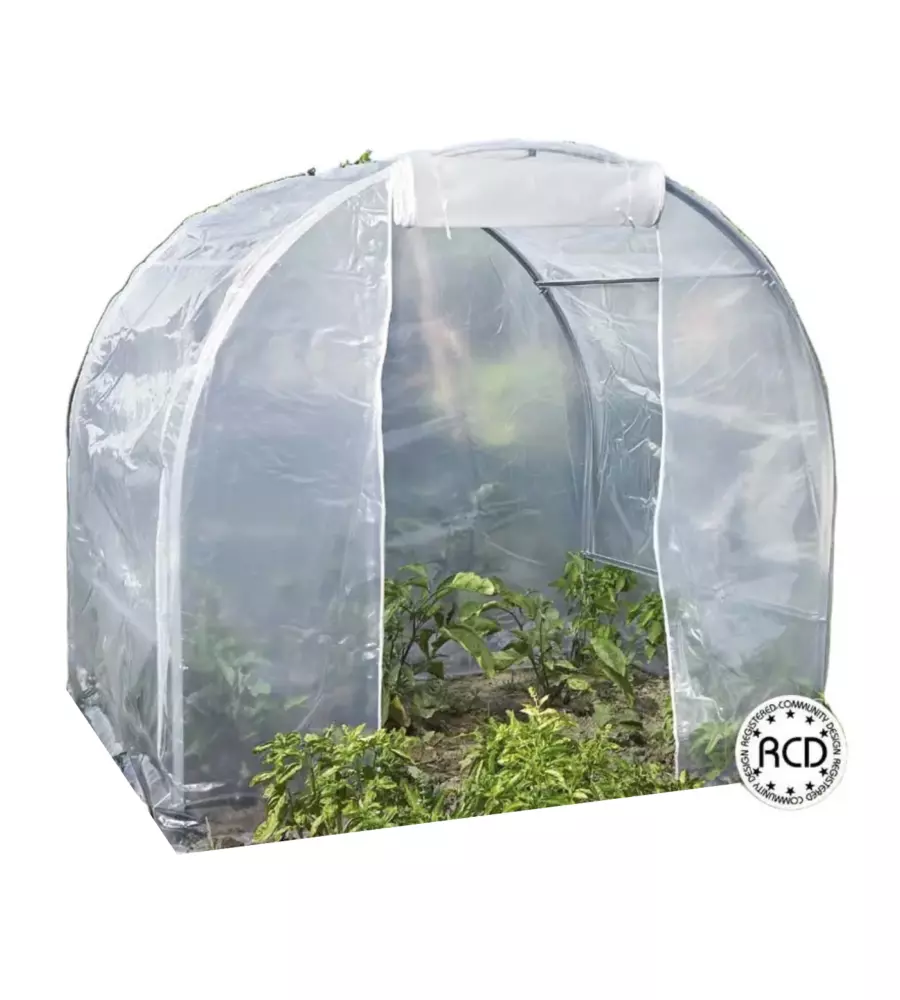 Telo di ricambio verdemax per serra spring mini in pe trasparente 200x150x175 cm