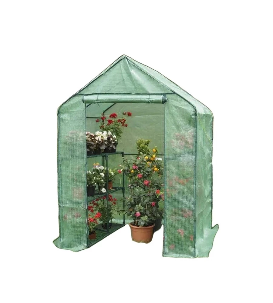 Telo di ricambio verdemax per serra anemone in pe rinforzato verde 140x140x195 cm