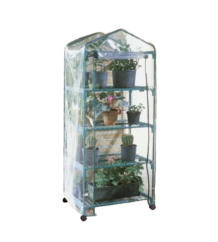 Telo di ricambio verdemax per serra azalea 4 ripiani in tnt trasparente 70x50x158 cm