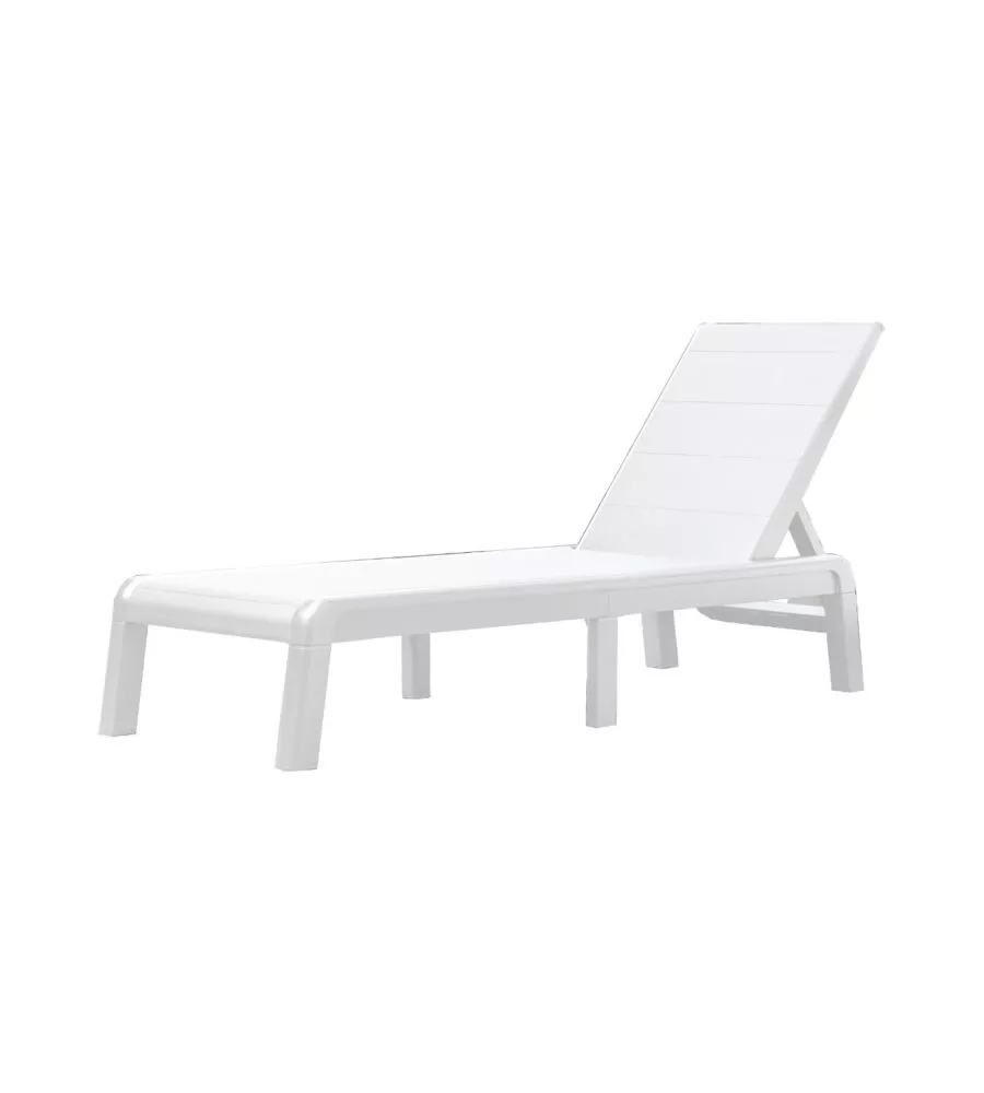 Sdraio reclinabile e ripiegabile keter "formentera" in polipropilene bianco 187,5x58x29 cm