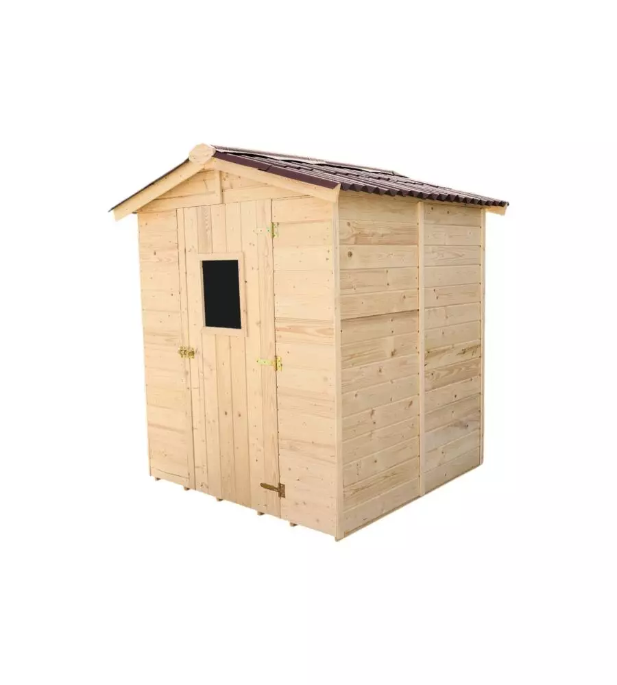 Casetta in legno da giardino habrita "eden" in abete rosso massiccio 180x187x204 cm