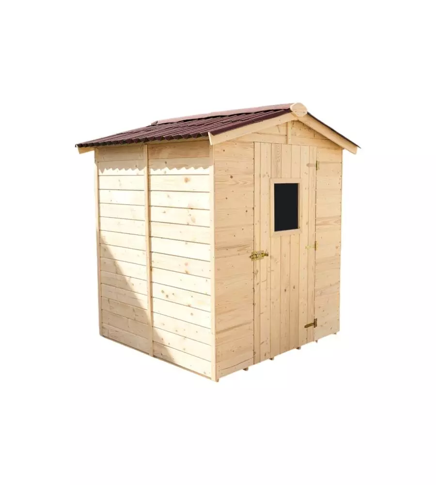 Casetta in legno da giardino habrita "eden" in abete rosso massiccio 180x187x204 cm