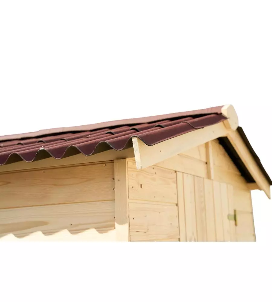 Casetta in legno da giardino habrita "eden" in abete rosso massiccio 180x187x204 cm