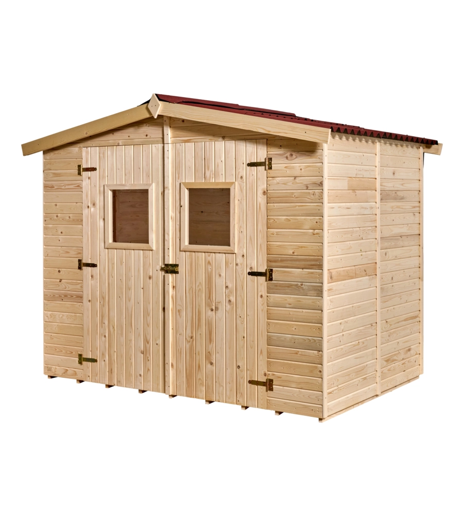 Casetta in legno da giardino habrita "eden" in abete rosso massiccio 270x187x210 cm