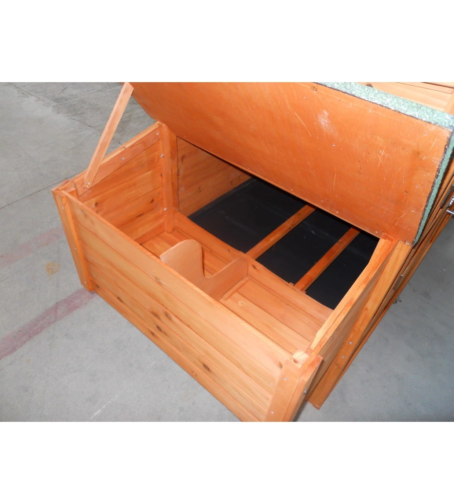 Casetta pollaio per galline in legno habrita "po 2070" 198x75x103 cm