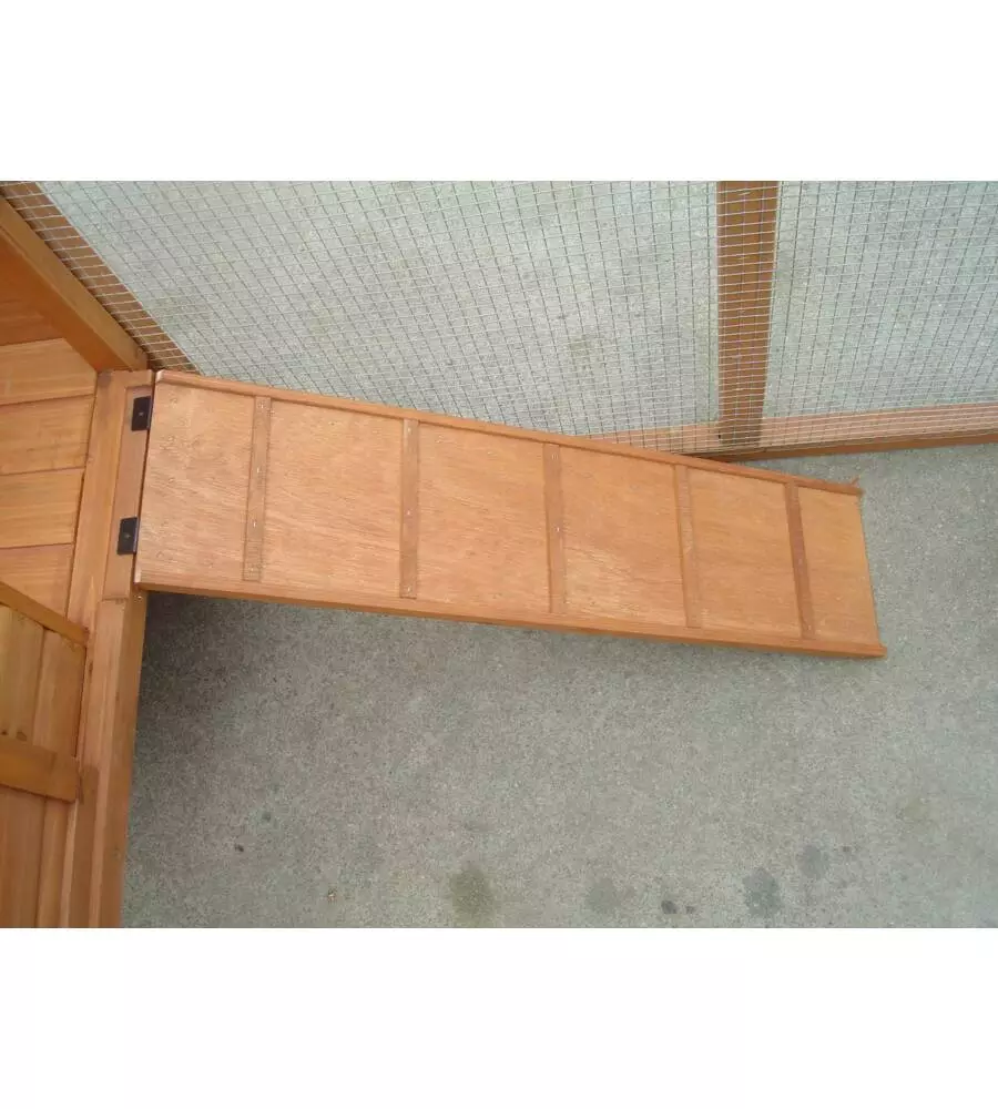Casetta pollaio per galline in legno habrita "po 2070" 198x75x103 cm