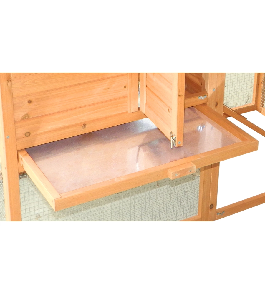 Casetta pollaio per galline in legno habrita "po 2070" 198x75x103 cm