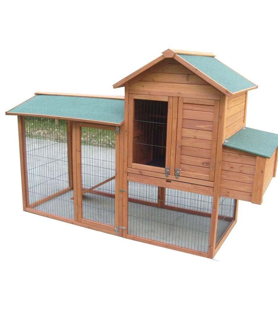 Casetta pollaio per galline habrita "po 2309" in legno 227x94x151 cm