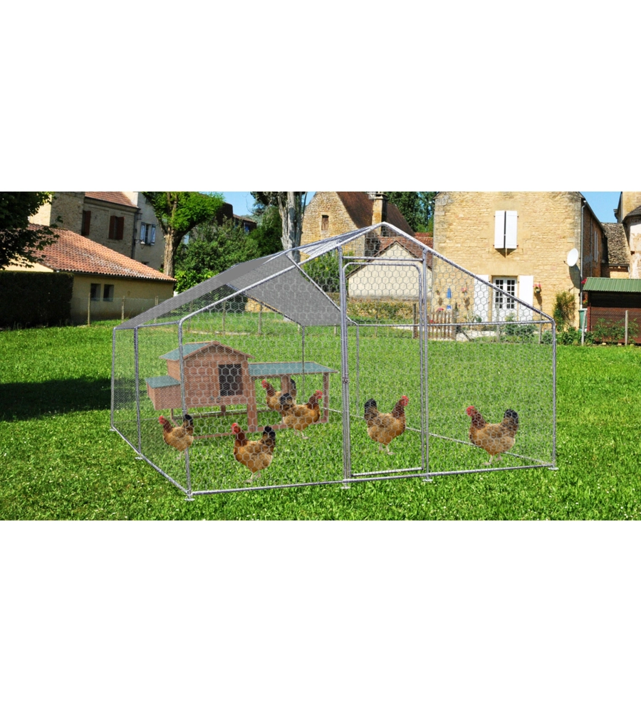 Recinto per animali habrita "enc 3040 25 gjm" in acciaio zincato 300x400x220 cm