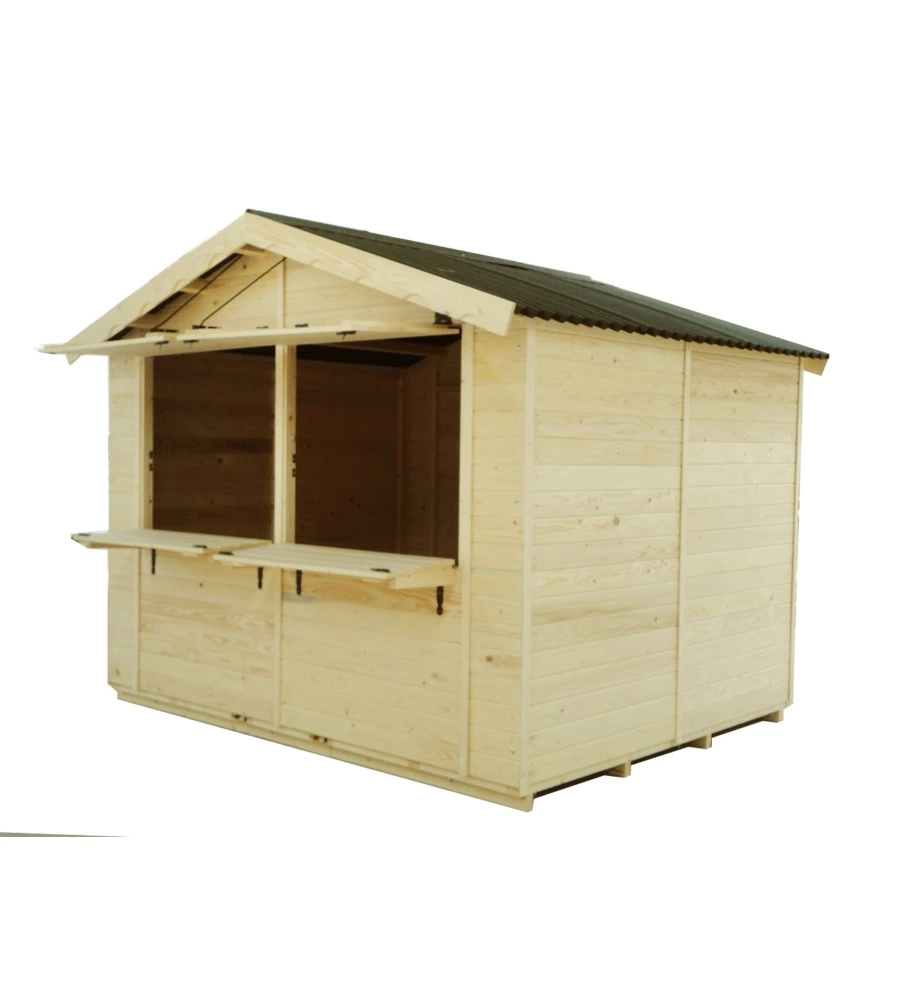 Chiosco in legno da esterno habrita "sylva 3024" 315x274x240 cm