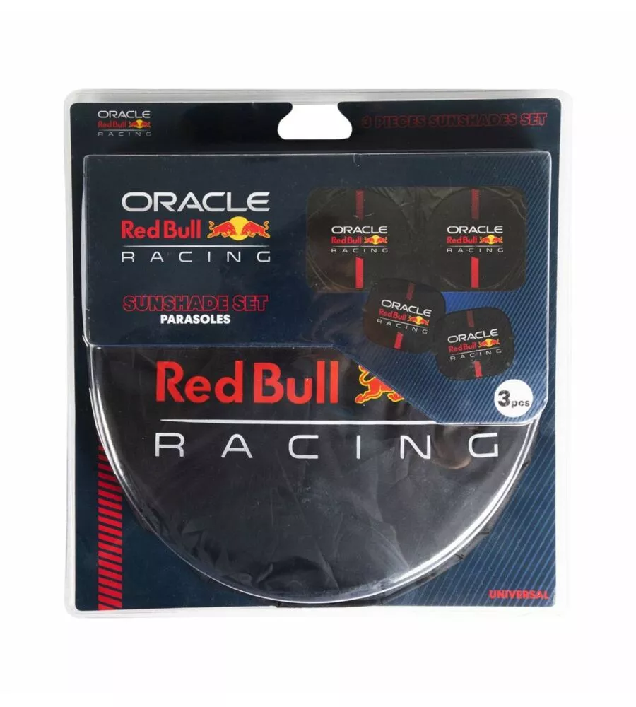 Set parasole e tendine redbull "powerbar"  nero e rosso