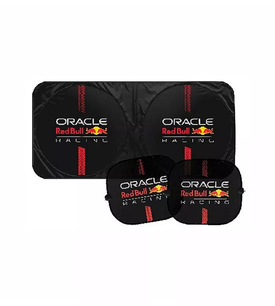 Set parasole e tendine redbull "powerbar"  nero e rosso