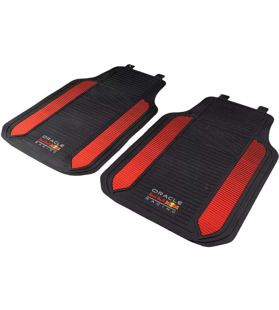 Set 2 tappetini auto redbull "powerbar" nero e rosso