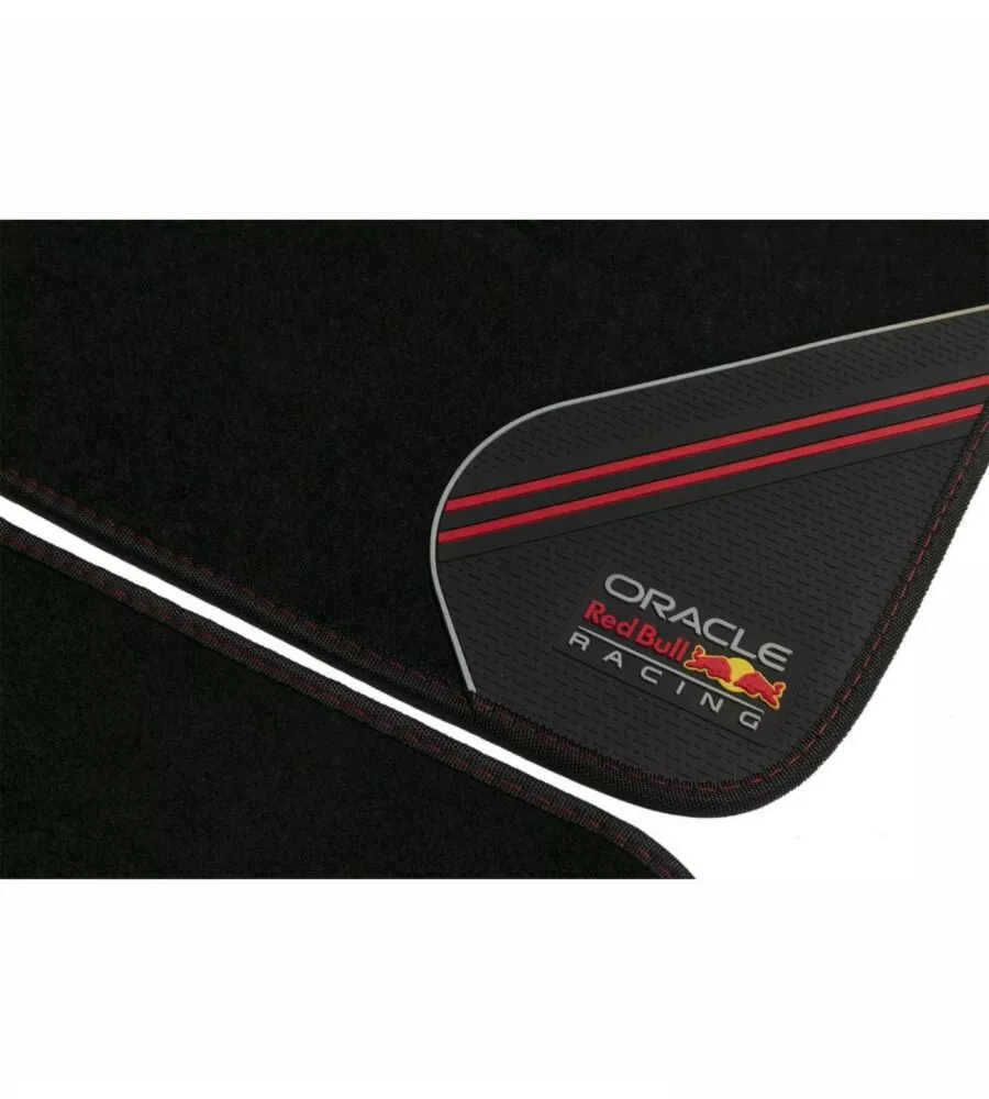 Set tappeti auto redbull "racing" nero e rosso 4 pezzi
