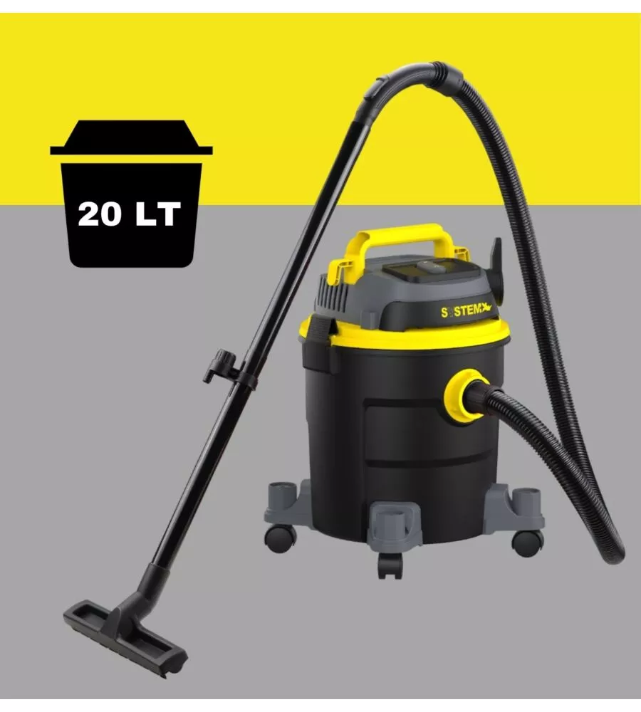 Aspiratore solidi liquidi elettrico system+ 1200w 20lt 30l/s