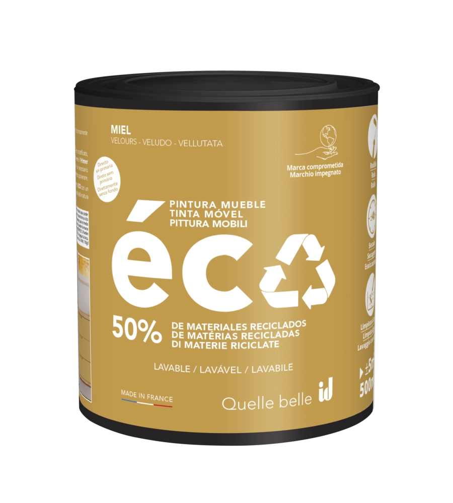 Pittura per restauro legno mobili "eco mobili" giallo miele 500 ml