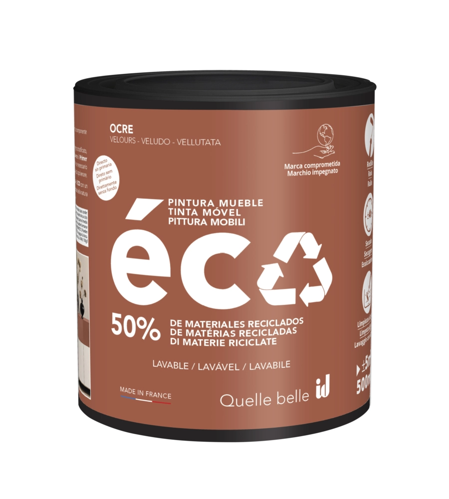 Pittura per restauro legno mobili "eco mobili" terra ocra 500 ml
