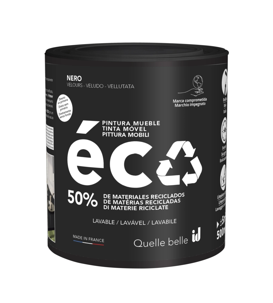 Pittura per restauro legno mobili "eco mobili" nero 500 ml