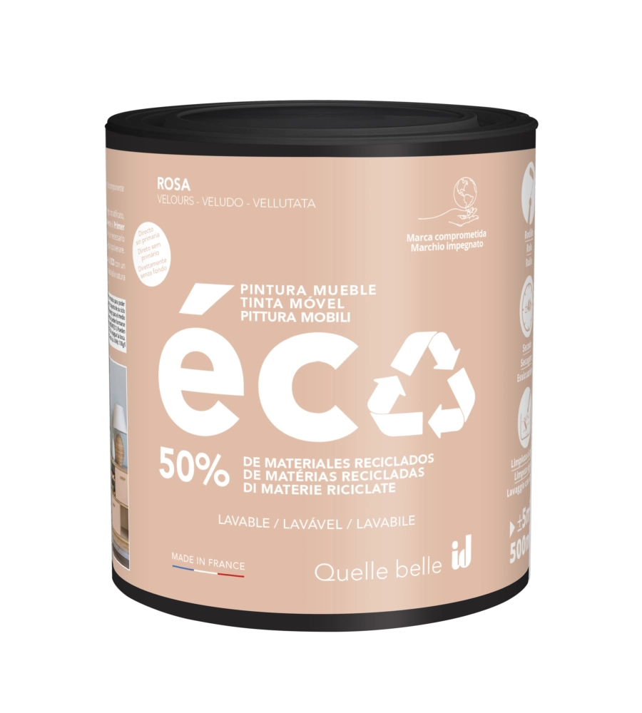 Pittura per restauro legno mobili "eco mobili" rosa pallido 500 ml