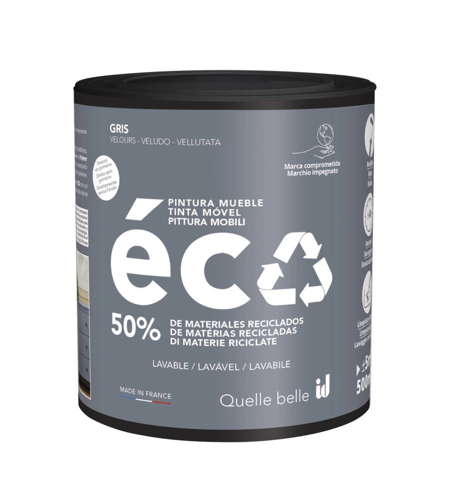 Pittura per restauro legno mobili "eco mobili" grigio tempesta 500 ml