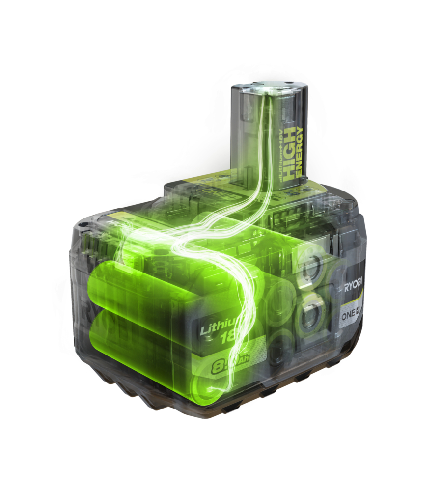 Batteria di ricambio ryobi "high energy rb1880t" 18v 8ah