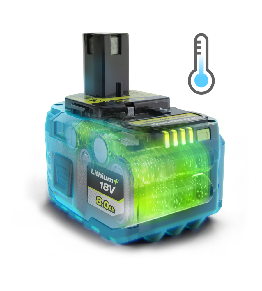 Batteria di ricambio ryobi "high energy rb1880t" 18v 8ah