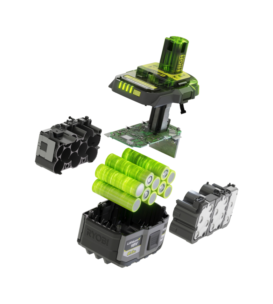 Batteria di ricambio ryobi "high energy rb1880t" 18v 8ah