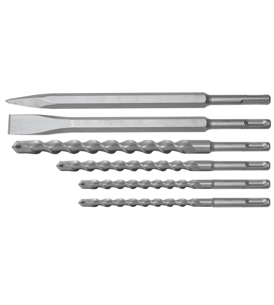 Set 6 punte e scalpelli sds plus - valex - 6 pezzi
